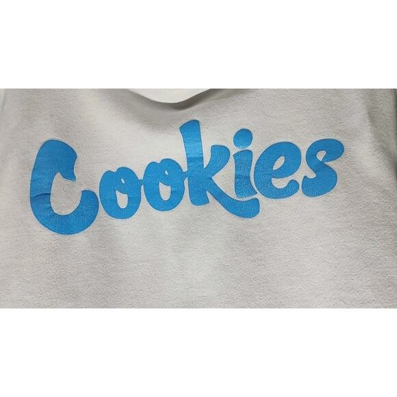 Authentic Cookies Brand Original White/Blue Hoodie Sweatshirt Cookie - Large - Picture 3 of 9